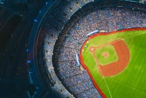 Aerial View of Sports Stadium during Daytime